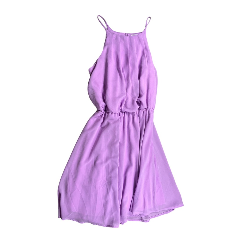 Blue Rain Womens Medium Lilac Chiffon Dress Sleeveless Flowy Boho